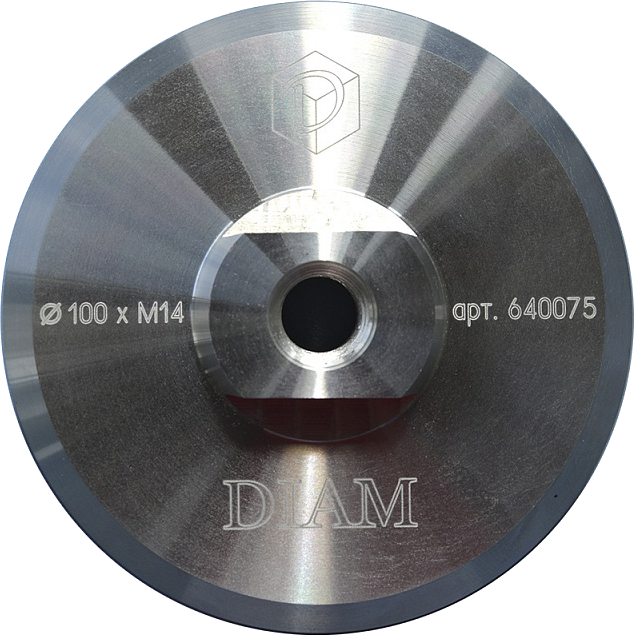 Тарелка опорная для угловых шлифовальных машин DIAM 640075 жесткая оправка для шлифовальных кругов roxelpro