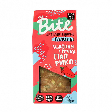 

Хлебцы хрустящие Take a Bite слайсы из зеленой гречки с чесноком и паприкой 100 г