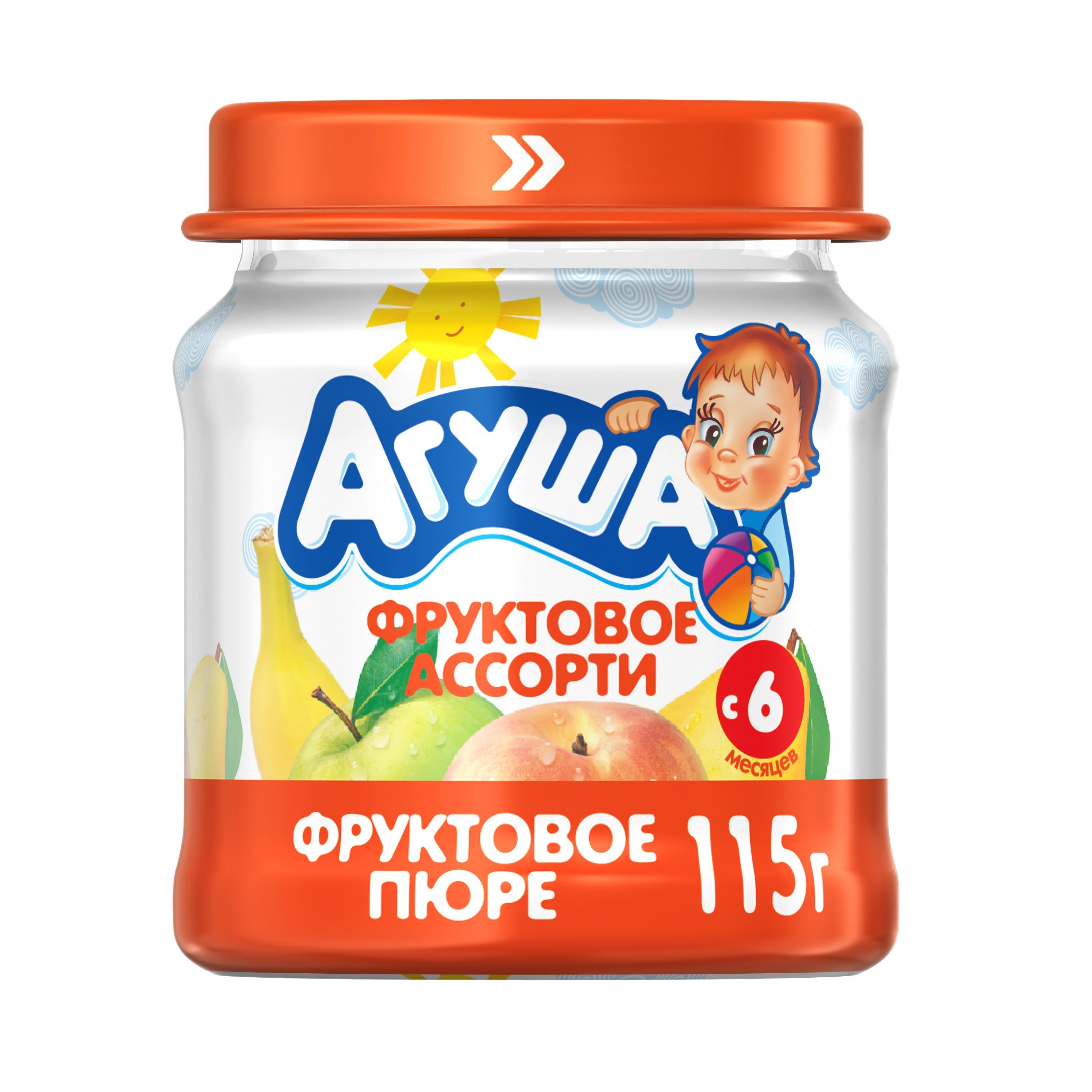 Пюре Агуша яблоко-персик 115г