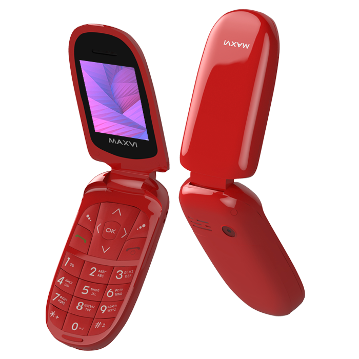 фото Мобильный телефон maxvi e1 red