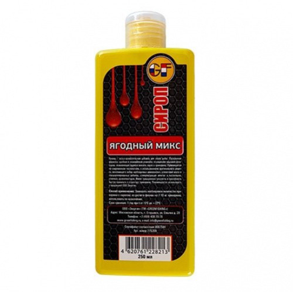

Ароматизатор Gf Liquid для ловли карпа, 0,25 л, ягодный микс, 775209