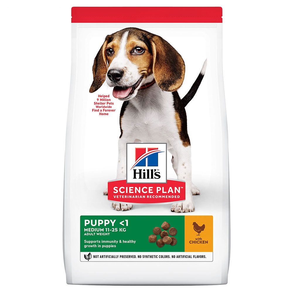 

Сухой корм для щенков Hill's Science Plan Puppy Medium, курица, 12кг, Science Plan Puppy Medium