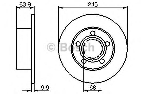 фото Тормозной диск bosch 0986478132