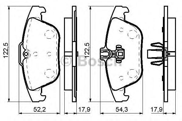 

Комплект тормозных колодок BOSCH 0986494162