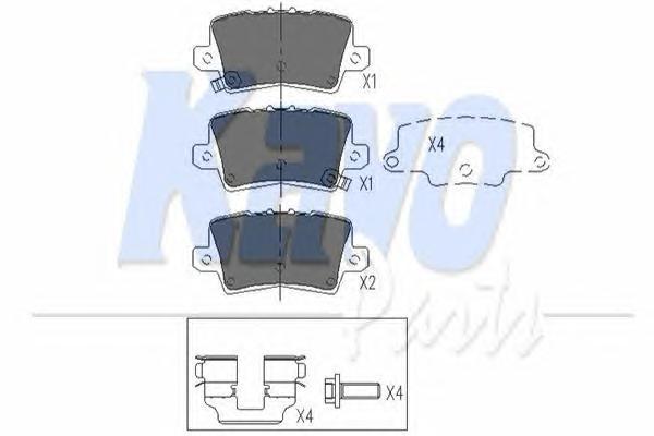 

Комплект тормозных колодок kavo parts KBP2014