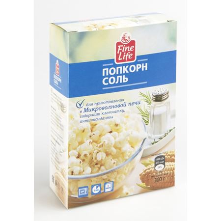 

Попкорн Fine Life соль 100 г 3 штуки