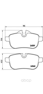 

Колодки тормозные Brembo P06062