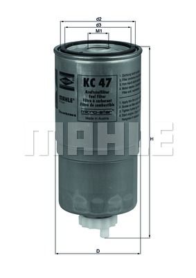 фото Фильтр топливный knecht kc 47 mahle/knecht