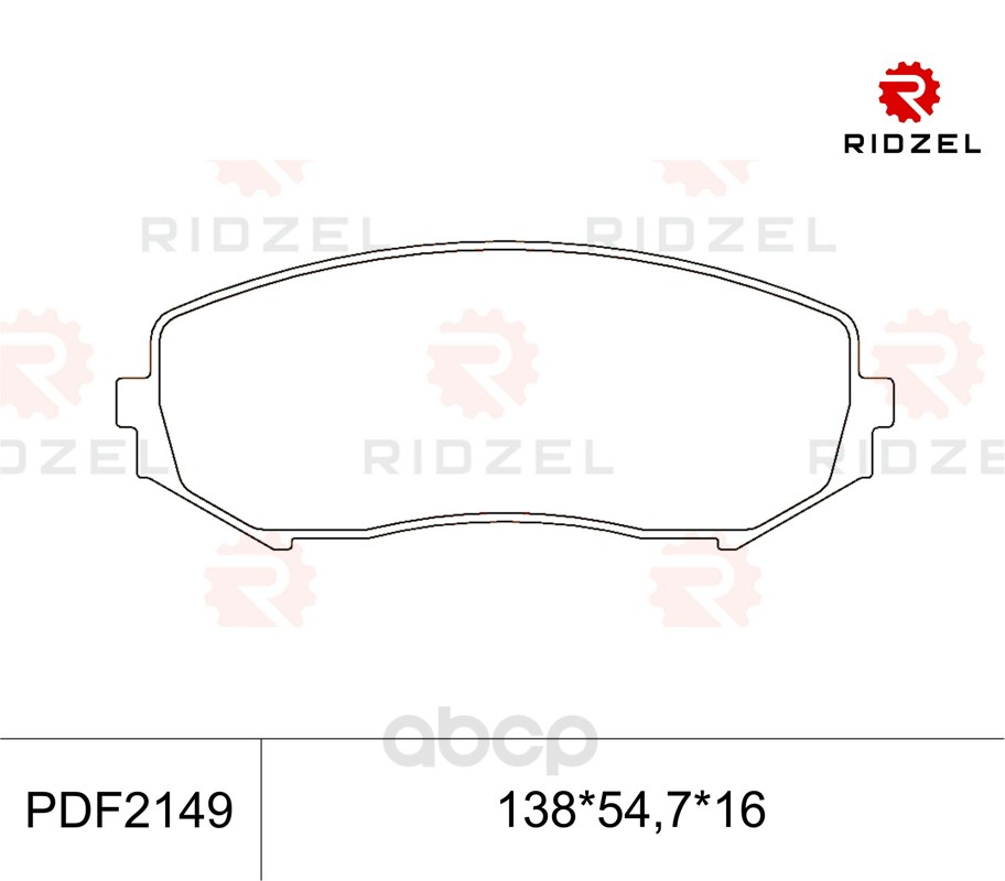 

Комплект тормозных колодок RIDZEL PDF2149