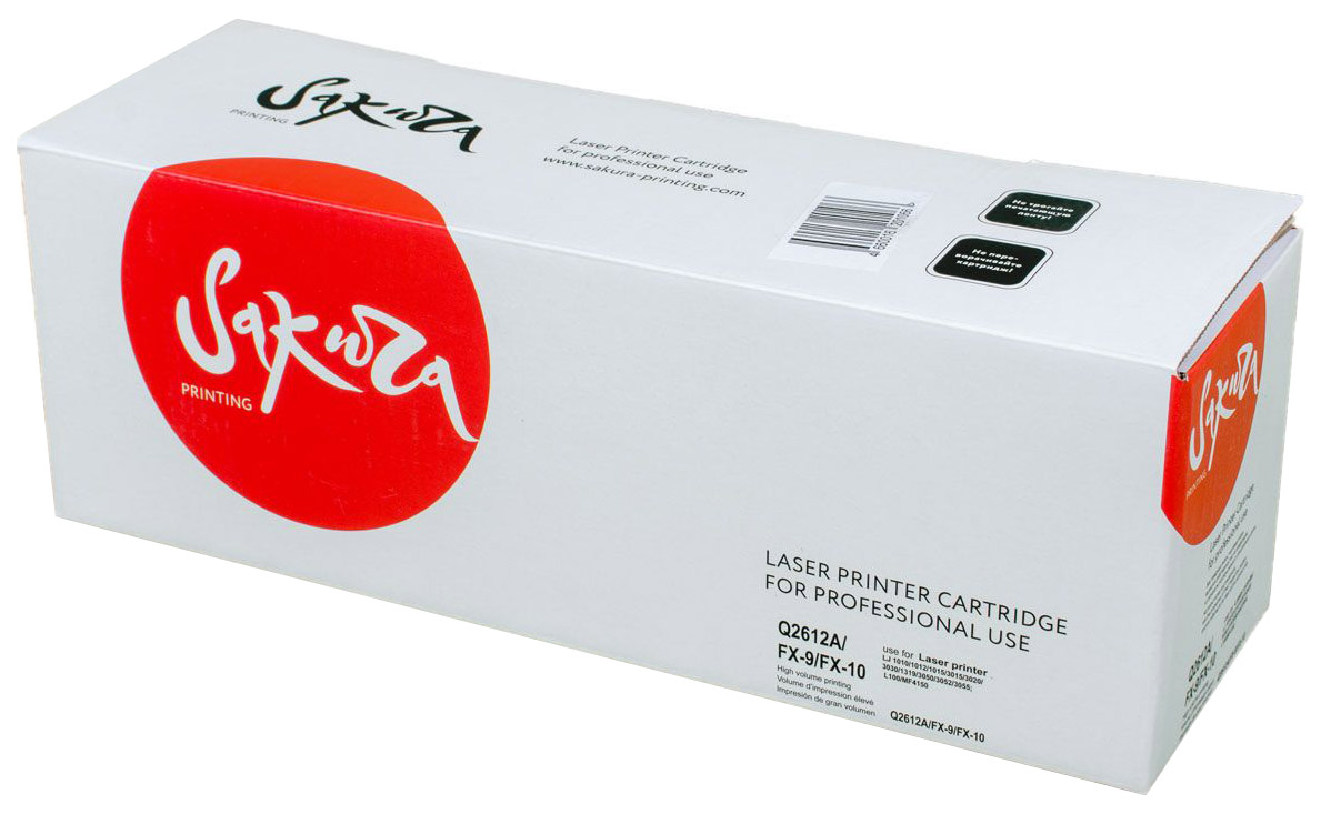 Картридж для лазерного принтера Sakura Q2612A/FX9/FX10, черный
