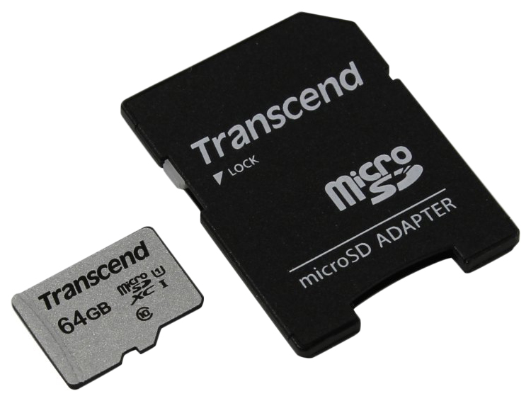 Карта памяти Transcend Micro SDHC TS64GUSD300S-A 64GB