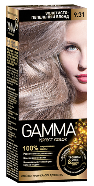 Краска для волос gamma perfect color пепельно-русый