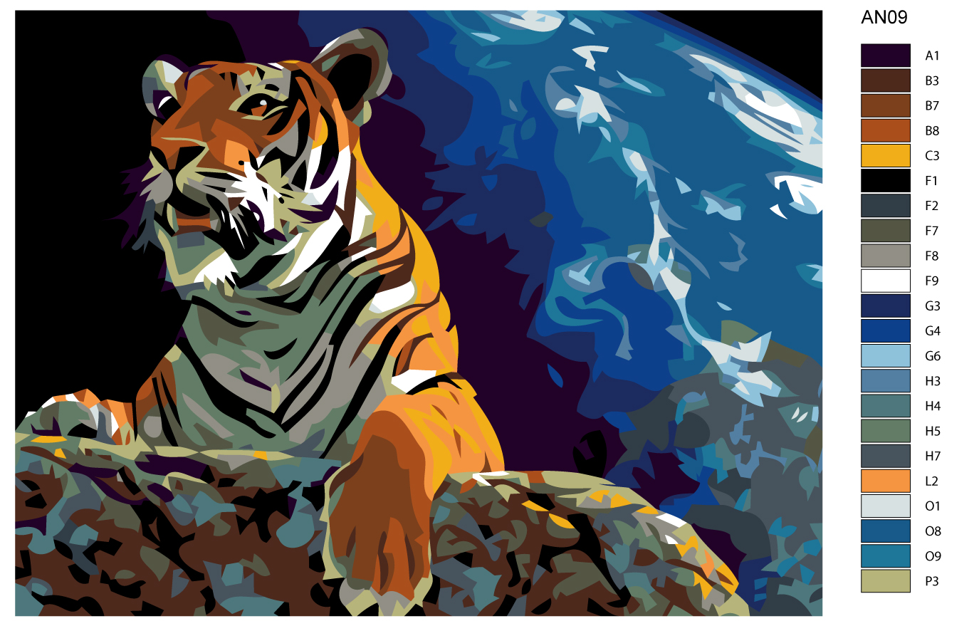 

Картина по номерам, 30 x 40, KRYM-AN09, KRYM-AN09
