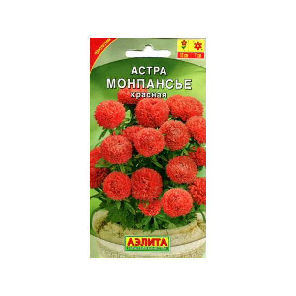 

Семена Астра горшечная Монпансье Красная, 0,2 г АЭЛИТА