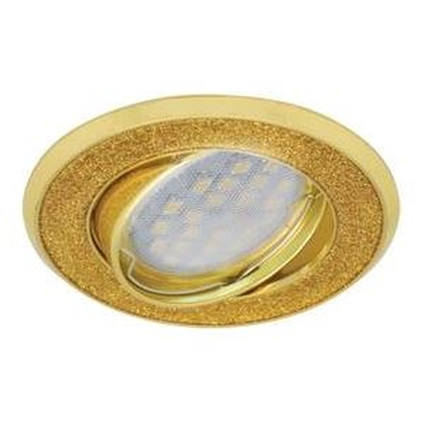 

Встраиваемый светильник Ecola Dl39 Mr16 Gu5,3 Поворотный Круг Золотой Блеск/Хром