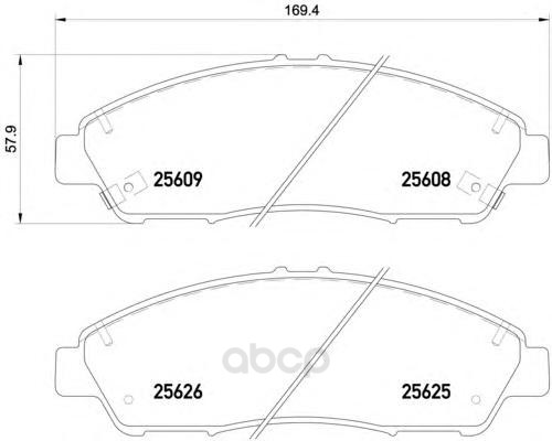 

Колодки тормозные дисковые, комплект Hella 8DB355020-211