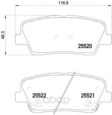

Тормозные колодки Textar дисковые 2552001