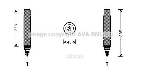 

Осушитель кондиционера Ava для Peugeot 307, 807 2001 CND204