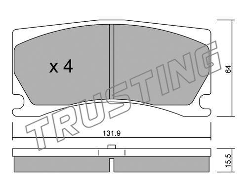 

Тормозные колодки TRUSTING дисковые 11060