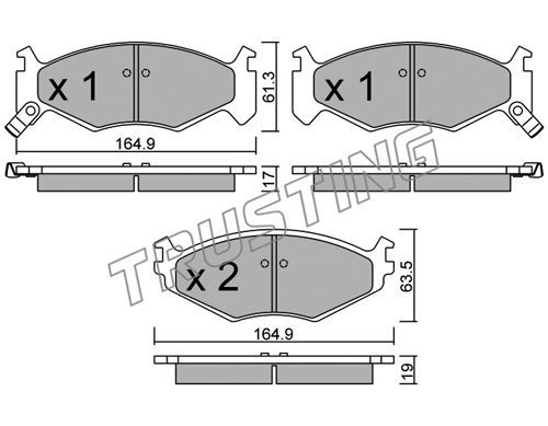 

Тормозные колодки TRUSTING дисковые 2980