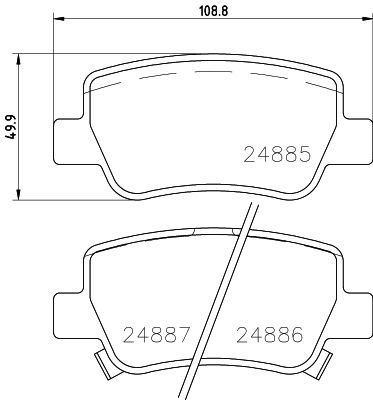 

Тормозные колодки MINTEX дисковые MDB3036