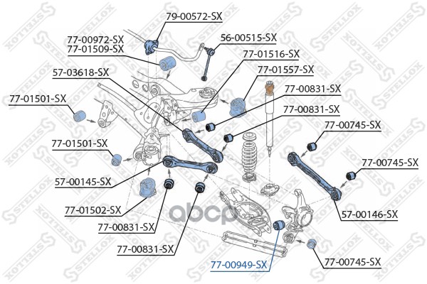 фото Сайлентблок stellox 7700949sx