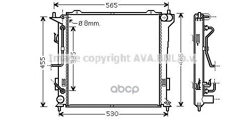 

Радиатор системы охлаждения AVA QUALITY COOLING HY2182