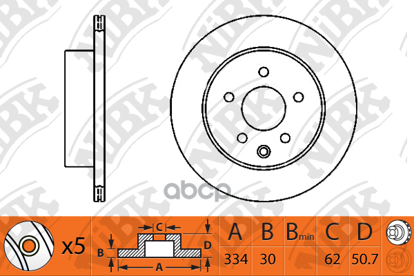 фото Тормозной диск nibk rn1244