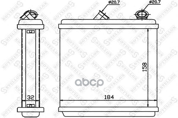 фото Радиатор печки stellox 1035128sx