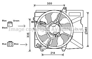 

Вентилятор охлаждения двигателя AVA QUALITY COOLING HY7525