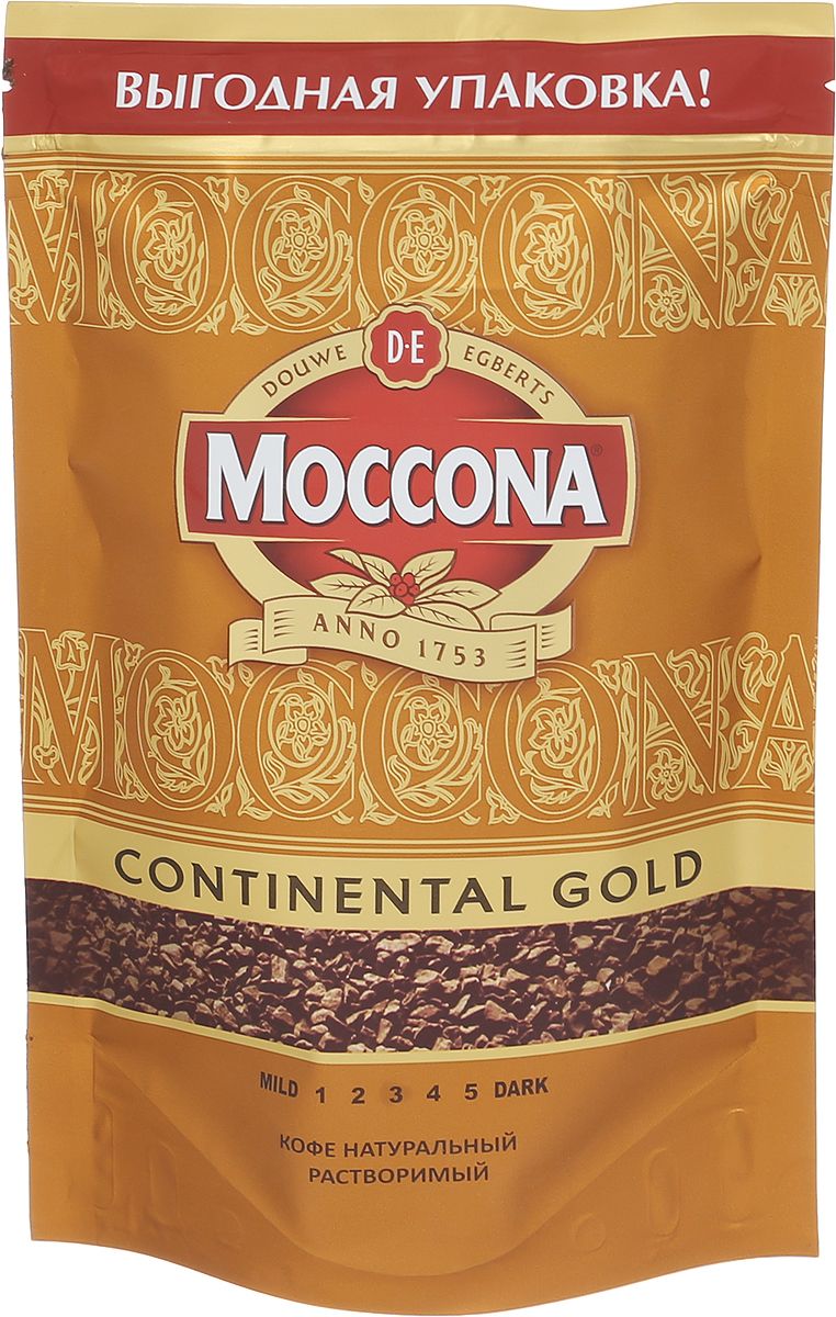 Кофе Moccona continental gold растворимый 140 г