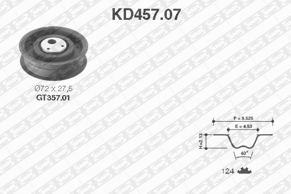 фото Комплект ремня грм snr kd457.07 ntn-snr