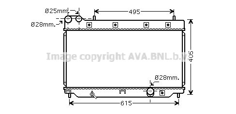 

Радиатор охлаждения двигателя AVA QUALITY COOLING HD2206