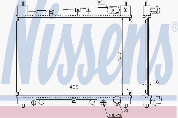 

Радиатор охлаждения двигателя NISSENS 64798
