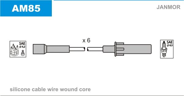 фото Комплект проводов зажигания janmor am85