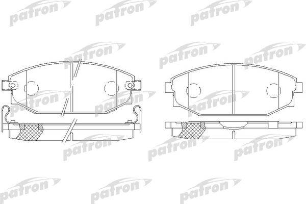 фото Комплект тормозных колодок, дисковый тормоз patron pbp1671