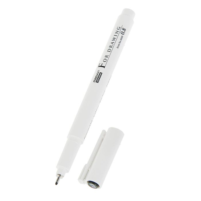 Линер, ручка для черчения  и рисования 0,8мм чер, MAR4600/0,8