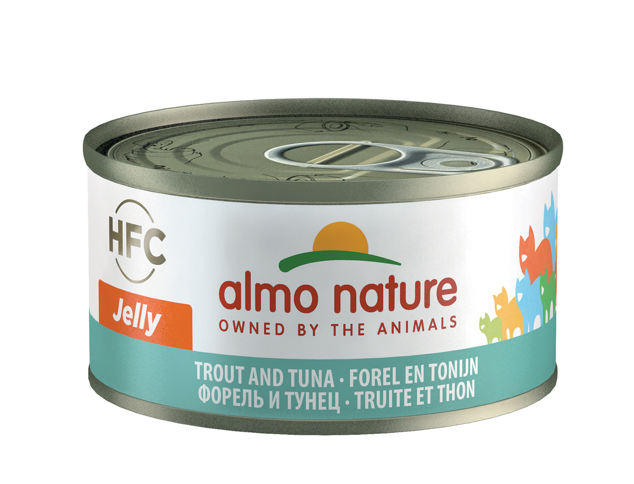 фото Консервы для кошек almo nature hfc jelly, форель и тунец, 70г