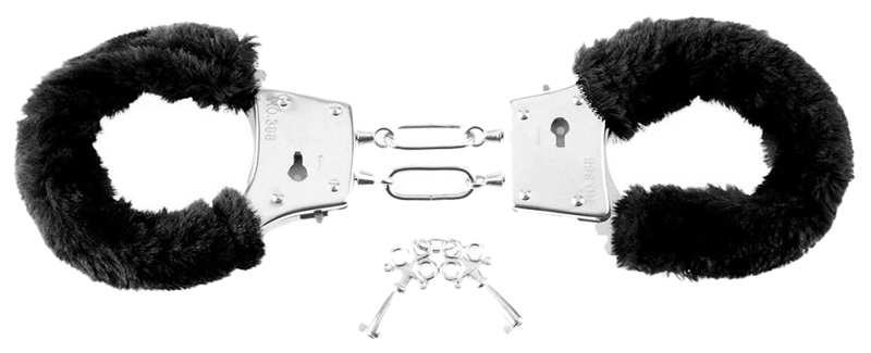 Наручники Pipedream Beginner's Furry Cuffs меховые черный
