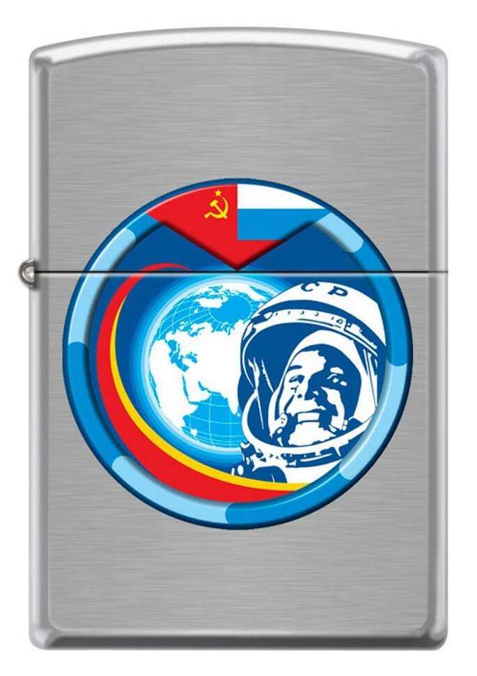 

Бензиновая зажигалка Zippo 200 Cosmonaut Brushed Chrome, 200 Cosmonaut