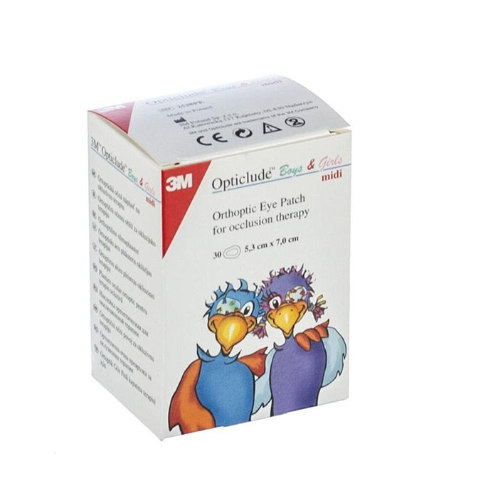 

Пластырь 3M Opticlude 2538PE Midi глазной 5,3 x 7,0 см цветной 30 шт.