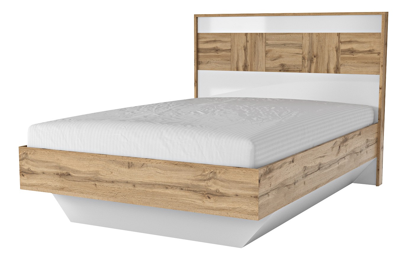 Кровать полутораспальная МФ Мелания Аризона 2706 140х200 см, коричневый/белый