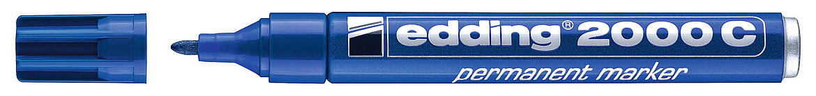 

Перманентный маркер edding для надписей и рисования, круглый наконечник, заправляемый, 1,5, Синий