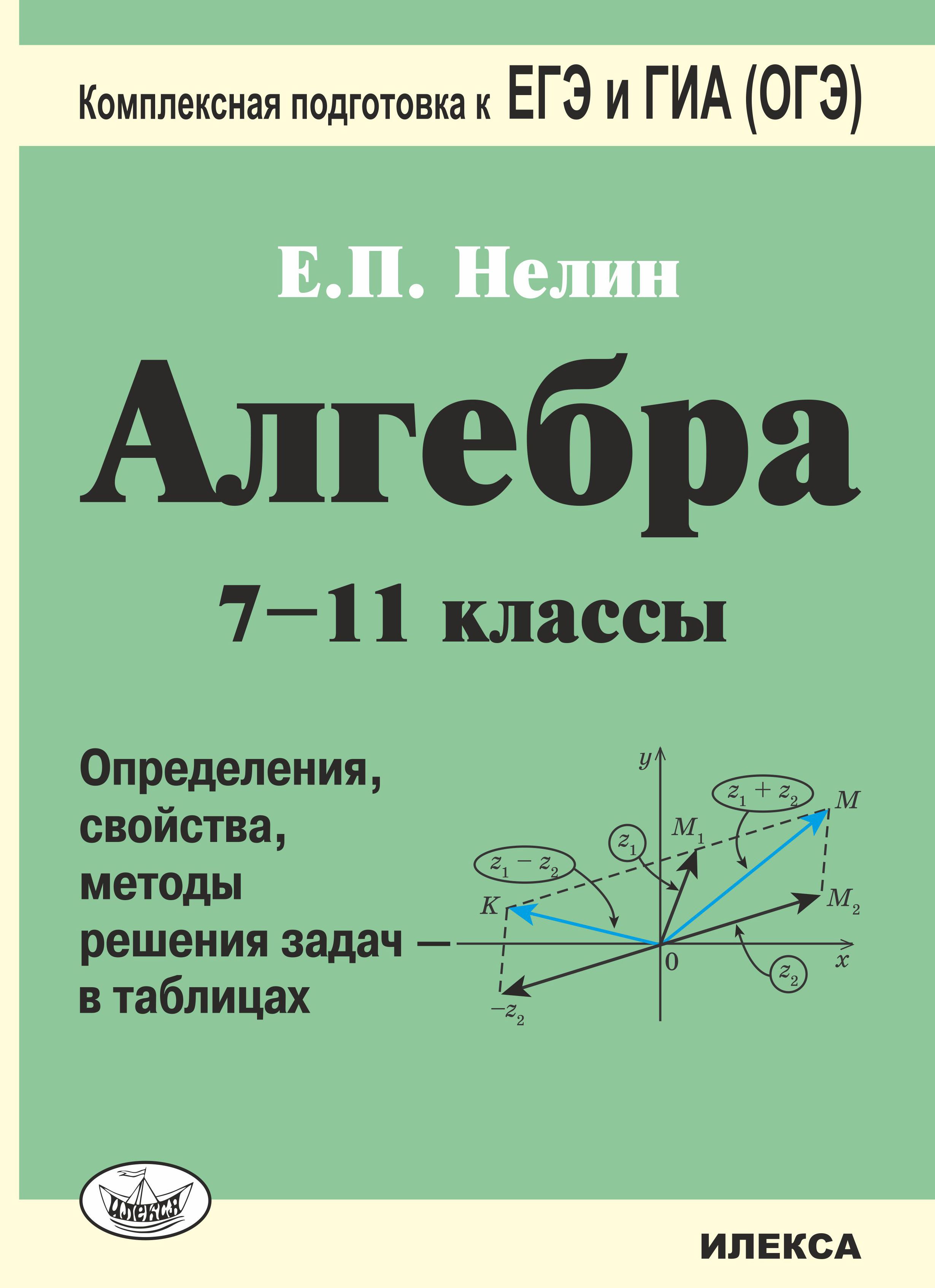 

Нелин, Алгебра, 7-11 кл, В таблицах, подготовка к Егэ и Гиа (Огэ)