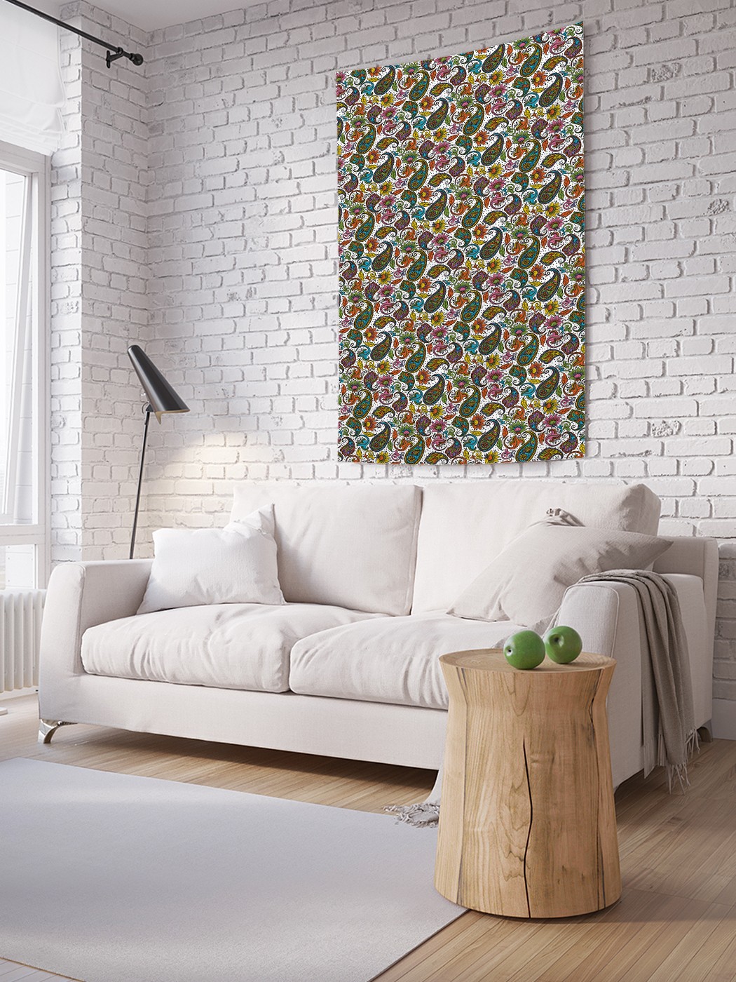 

Вертикальное фотопанно на стену JoyArty Пейсли дудл 150x200 см, Пейсли дудл