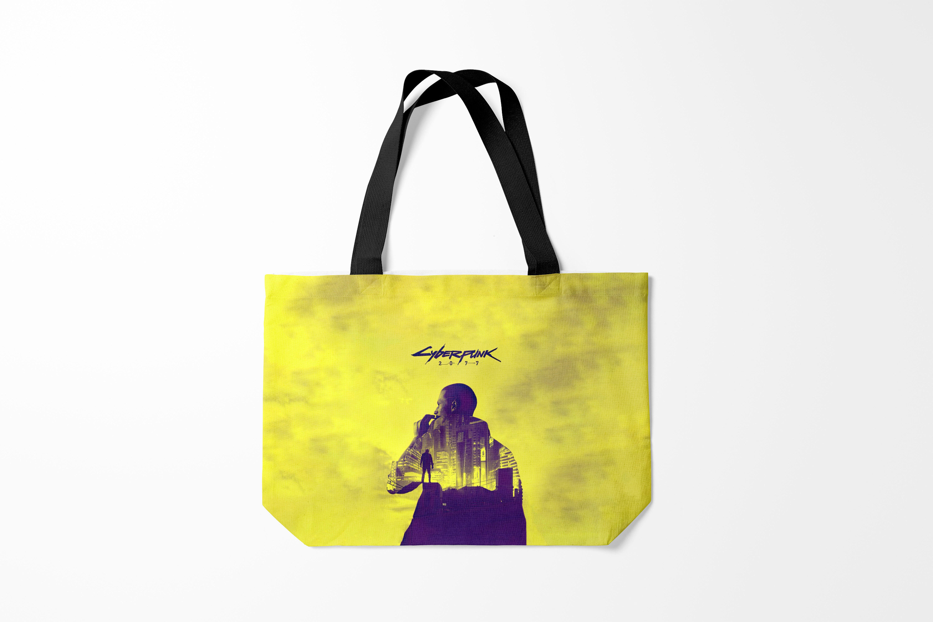 

Сумка шoппер унисекс Burnettie Cyberpunk 2077, желтый, Cyberpunk 2077