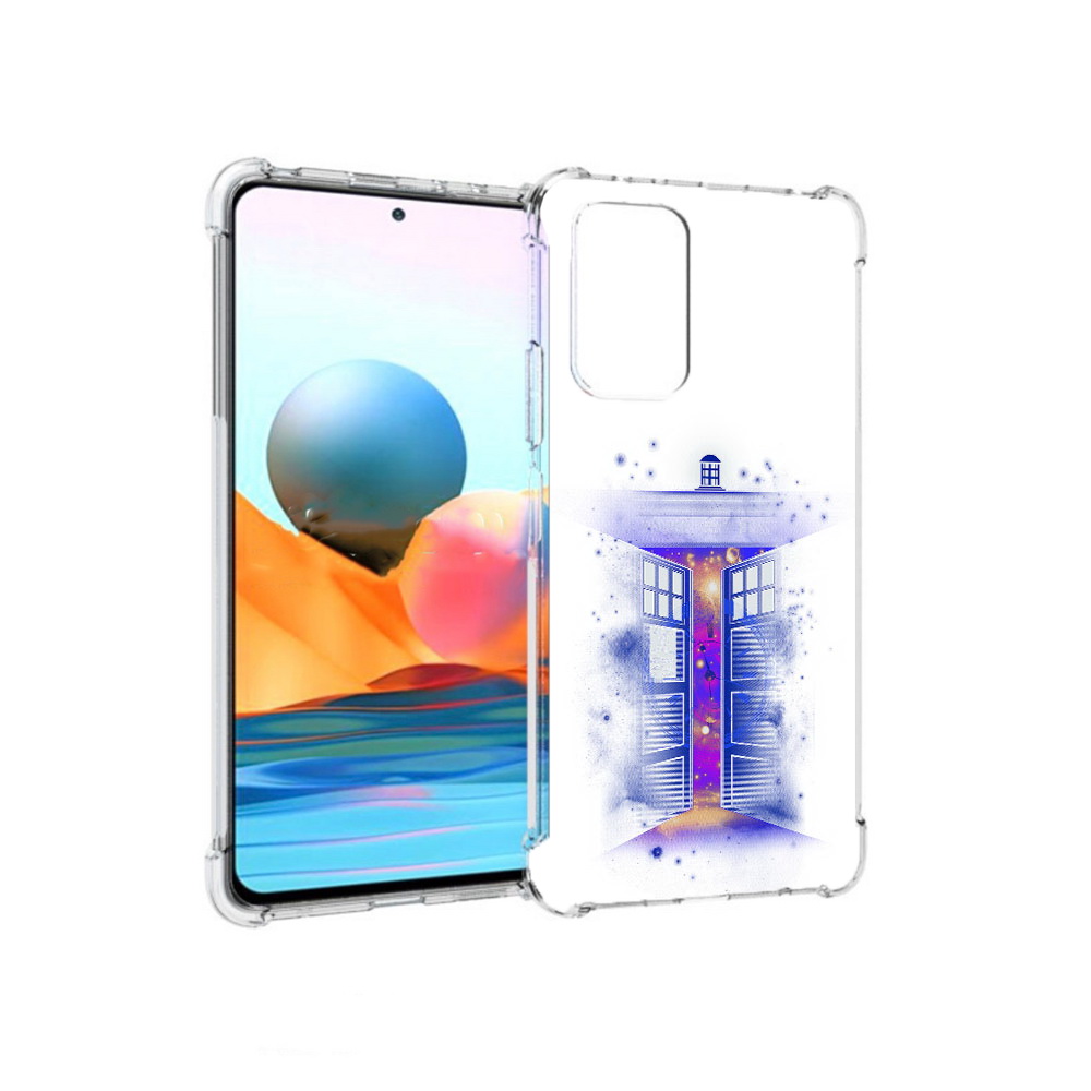 Чехол MyPads Tocco для Xiaomi Redmi Note 10 Pro фиолетовый уголок абстракция
