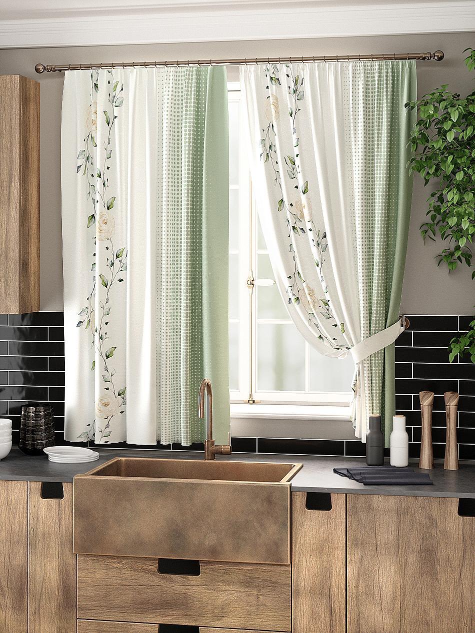 

Комплекты штор AT HOME Копирон высота 180 см, ширина 150 см, Бежевый, 961122