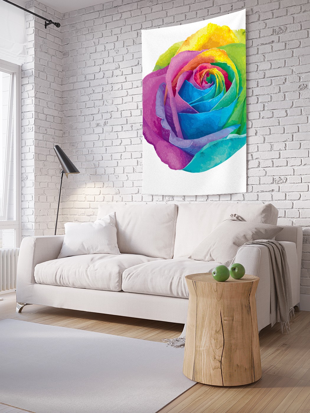 

Вертикальное фотопанно на стену JoyArty Многоцветная роза 150x200 см, Многоцветная роза