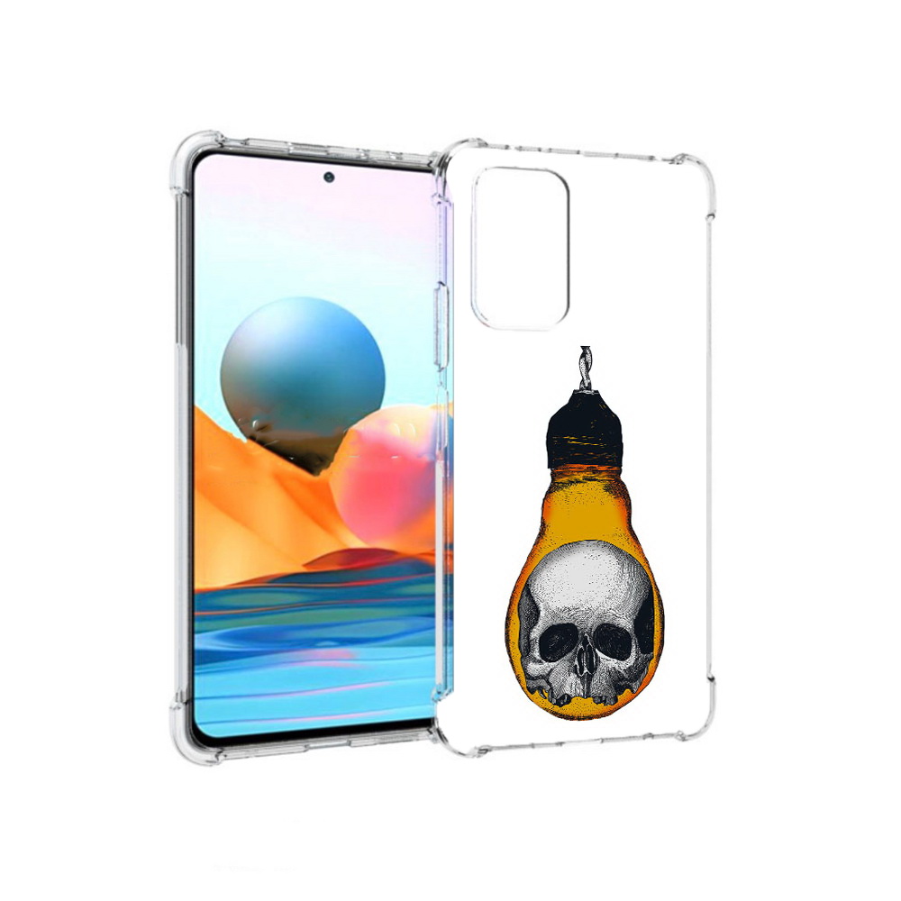 Чехол MyPads Tocco для Xiaomi Redmi Note 10 Pro череп в лампочке (PT158414.284.676)